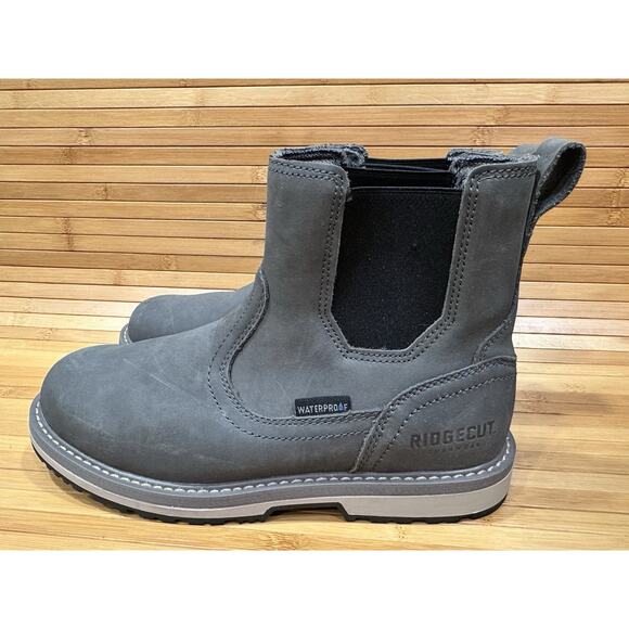 Ridgecut Homesteader YWF-2202 Gray Slip-on Waterproof Soft Toe Boot Womens 8.5 M - Picture 3 of 13